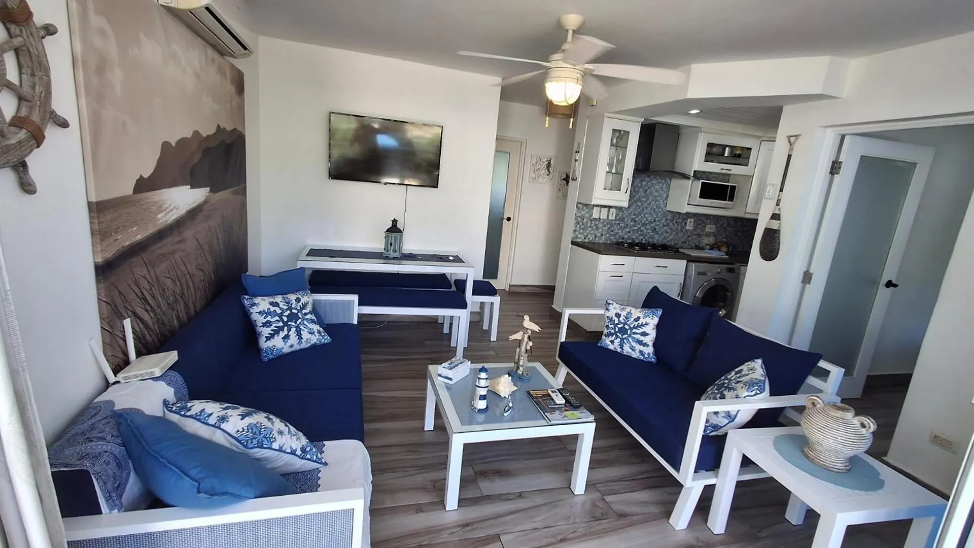 Playa Juan Dolio, Rd-Acceso Privado A La Playa Justo Al Frente En 1Ra Linea, Areas Sociales, Bbq, Piscina, Gazebos-Parqueo-Wifi-Netflix-Al Lado De Minimarket, Restaurantes, Bares, Tiendas, Clubes De Playa, Campos De Golf, Bancos Comerciales Y Mas 구아야카네스 아파트